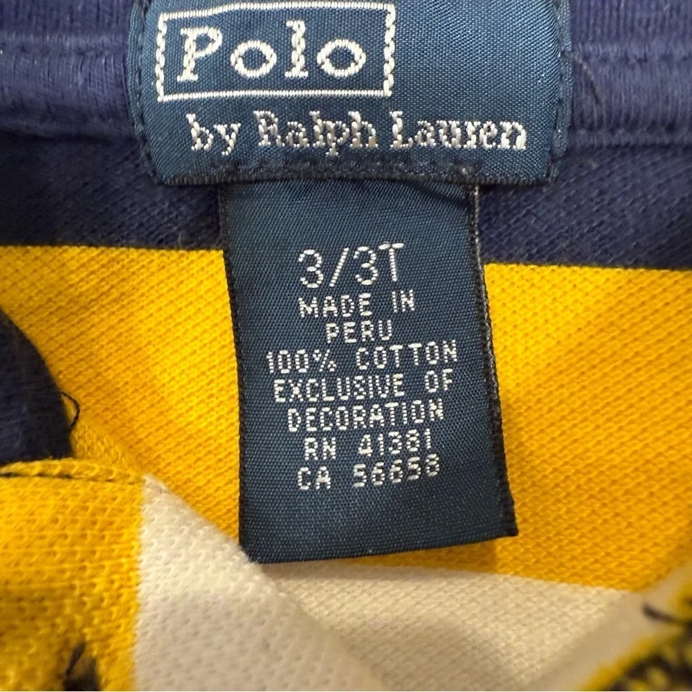 Ralph Lauren Boys 2 PCS Set Long Sleeve Check Shirt & Short Sleeve Polo Sz 3/3T